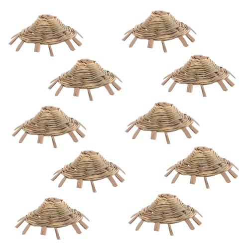 KOMBIUDA 10 Stück Teiliges Mini Strohhüte Fein Gewebt Atmungsaktives Naturstroh Kleine Puppenhut Accessoires für DIY Basteln Partydekoration Puppenhaus Schmuck und Festtagsstimmung KOMBIUDA 10 Stück Teiliges Mini Strohhüte Fein Gewebt Atmungsaktives Naturstroh Kleine Puppenhut Accessoires für DIY Basteln Partydekoration Puppenhaus Schmuck und Festtagsstimmung von KOMBIUDA