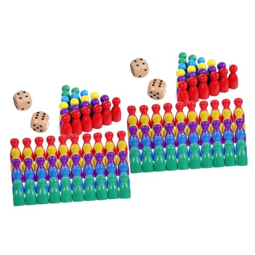 KOMBIUDA 100 STK Stück Ludo-Spiel Fliegendes Schach Spielfiguren Spiele Spielset Magnetisches Schachspiel Spielmarkierung Schachfiguren Spielmarke Würfelspiel Brettspiel Schachmarker Holz von KOMBIUDA