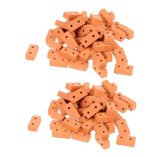 KOMBIUDA 100 Stück Architekturmodell Für Mini Haus Kleine Ziegel Miniatur Baumaterial Simulation Ziegelwand BAU Mini Kunstziegel Bausteine Orangefarbener Ton KOMBIUDA 100 Stück Architekturmodell Für Mini Haus Kleine Ziegel Miniatur Baumaterial Simulation Ziegelwand BAU Mini Kunstziegel Bausteine Orangefarbener Ton von KOMBIUDA