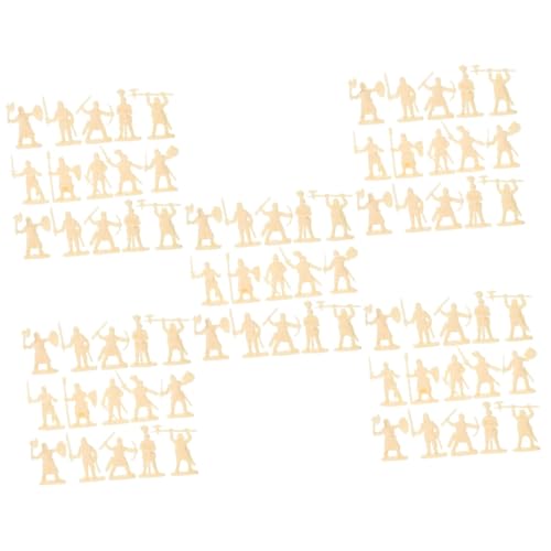 KOMBIUDA 1000 STK Minisoldat Actionfiguren Spielzeugsoldaten Sandtisch Miniaturmenschen Spielzeugfiguren Mittelalterlicher Soldaten Miniatur-soldatenfiguren Ritter-actionfigur Beige Plastik von KOMBIUDA