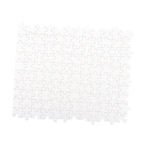 KOMBIUDA 1000 Stück Hölzernes Leeres Puzzle Sublimationsleerrätsel Leeres Herzrätsel Puzzles Leerzeichen Thermal- Puzzle-sortiertabletts Puzzlematte Leere Schlüsselanhänger Hitze Holz Weiß von KOMBIUDA