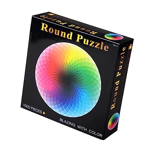 KOMBIUDA 1000 Stück Pädagogisches Puzzle Klares Rätsel Zappeln Puzzles Für Erwachsene Rundes Puzzle Labyrinth-rätsel Puzzle-tische Coole Rätsel Kinderpuzzle Puzzle-tabletts Colorful von KOMBIUDA