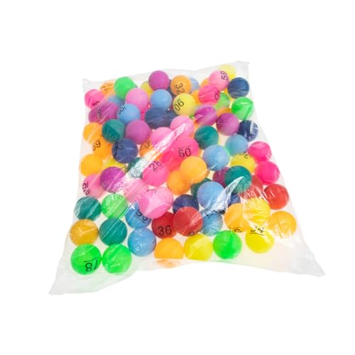 KOMBIUDA 100st Farbe Zahlenball Bingo-käfig-bälle Glückliche Lotteriespielbälle Zahlenbälle Bälle Für Die Heimparty Lotteriekugeln Mehrfarbige Spielbälle Partyspielbälle Colorful Plastik von KOMBIUDA