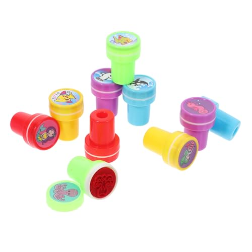 KOMBIUDA 10St Kinderstempel Meerestiere Stempel Stempelset für Kunststoffstempel Stempelset Meerestiere Meereslebewesen-Stempel Stempel für im Klassenzimmer Mini-Stempel PVC von KOMBIUDA