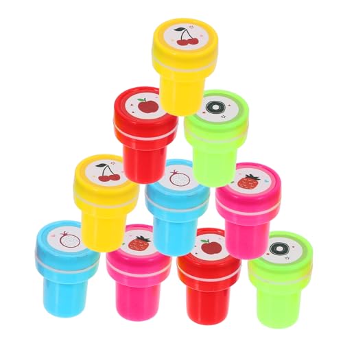 KOMBIUDA 10 Stücke Stempel für Jungen und Mädchen Zubehör Obst Belohnung Stempel Spielzeug Geburtstag Party Favors Kinder Stempel Stempel Set von KOMBIUDA