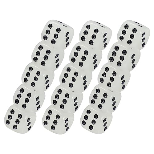 KOMBIUDA 10St Leuchtende Würfel glücksperiment Frohe laufrollen Party Game Mini dice Leuchtendes leuchtendes Würfelspielzeug Mini-Würfel- Leuchtwürfel Prop Acryl Weiß von KOMBIUDA