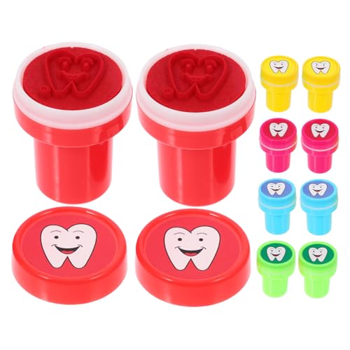 KOMBIUDA 10St Stempel Spielzeug Kinder stempelset Kinderstempel lustige Stempel Spaßige Stempel Stempelsets für Kinder Briefmarken Gastgeschenke Verschiedene Stempel Cartoon-Zahnstempel PVC von KOMBIUDA