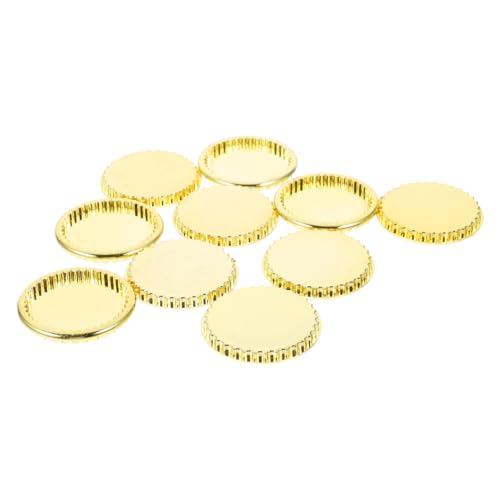 KOMBIUDA 10st Miniatur-tellermodell Besteck Spielzeuge Mini-Geschirr Winzige Haustabletts Mini- -DIY-Accessoires Puppengeschirr Tablett Mini-Spielzeug Miniaturgeschirr Plastik Golden von KOMBIUDA