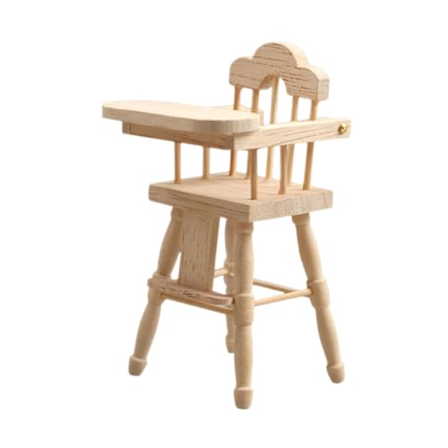 KOMBIUDA 112 Puppenhaus kinderzimmer zubehör für Dollhouse Furniture Children Toys Dekoration für einen Hochstuhl für Kleinkinder Babystuhl-Requisite Holz von KOMBIUDA