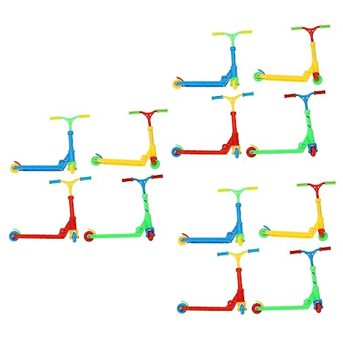 KOMBIUDA 12 STK Finger-Skateboard Fingerspielzeug-Skateboards Fingerscooter Fingerfahrradspielzeug Fingerschlittschuhe Mini-fingerspielzeug Mini-Scooter Mini-Spielzeug Colorful Plastik von KOMBIUDA