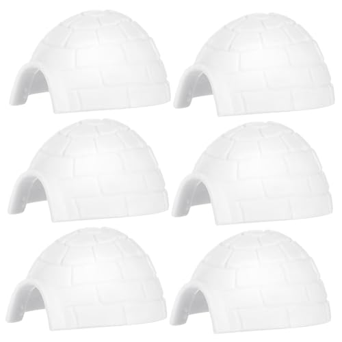 KOMBIUDA 12 STK Iglu-Modell kinderspielzeug Kinder Spielzeug Lernspielzeug Polar Mini-Iglu-Figuren Weihnachtsminiaturen spielzeuge Tiere Iglu-Ornament für Kinder Heimdekoration Plastik Weiß von KOMBIUDA