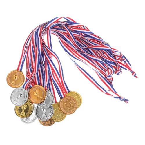 KOMBIUDA 12 Stück Kinder Medaillen Spielzeug Fußball Spielzeug Fußball Spielzeug Ornamente Für B Spielzeug Spielzeug Halloween Medaille Fußball Cup Medaille Erster Platz Medaillen von KOMBIUDA