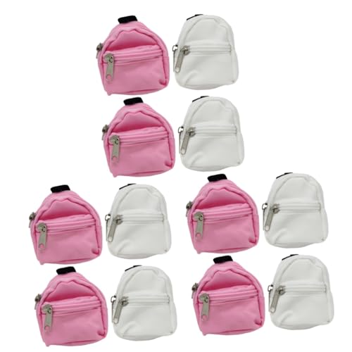 KOMBIUDA 12 Stück Simulation Schultasche Mini Rucksäcke Mini Puppentasche Rucksäcke Für Schultaschen Für Mini Puppen Rucksäcke Rucksäcke Dekorativer Puppen Rucksack Miniaturen Stoff von KOMBIUDA