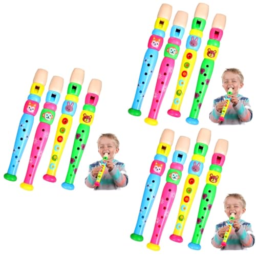 KOMBIUDA 12 Teiliges Kindermusikinstrument Aus Kunststoff Für Kinder Musikspielzeug Für Kinder Blockflöte Für Kinder Piccoloflöte Für Kinder Lernspielzeug Musikspielzeug von KOMBIUDA