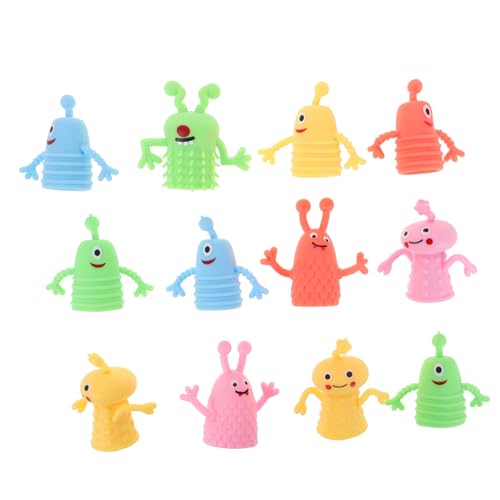 KOMBIUDA 12-teiliges Set Kleine Monster-fingerpuppe Fingerpuppen Finger Bedeckt Spielzeug Kinderpuppenspielzeug Fingerpuppe Spielzeug Fingerspielzeug Für Kinder Marionetten Spielzeug von KOMBIUDA