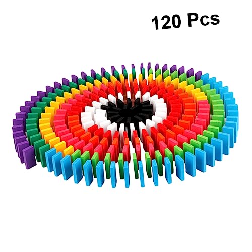 KOMBIUDA 120st Domino-bausteine Spielzeug Holzbausteine Hölzern von KOMBIUDA