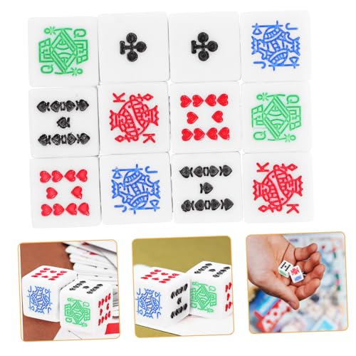 KOMBIUDA 12St Poker Würfel Würfelspiel Würfelbecher Lügner Würfel Requisite Pokerwürfel Lügner würfeln freche Pokerchips Würfel-Stütze Craps Würfel Trinkspielwürfel Jetons Acryl von KOMBIUDA