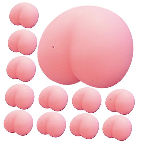 KOMBIUDA 12st Arsch Kneifen Knifflige Geschenke Squeeze Toys Obst Dehnbarer Stressball Dehnbares Pfirsichspielzeug Anti-Spielzeug Badespielzeug Fingerkugel TPR Kind Elastisch Ornamente von KOMBIUDA