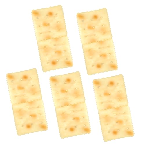 KOMBIUDA 15 STK Nachgemachte Soda-Cracker Realistische Kekscracker Simulation Von Essensrequisiten Künstliche Gefälschte Kekse Tischdekoration Künstliches Keksdekor Biskuit-dekor Gebäck PVC von KOMBIUDA