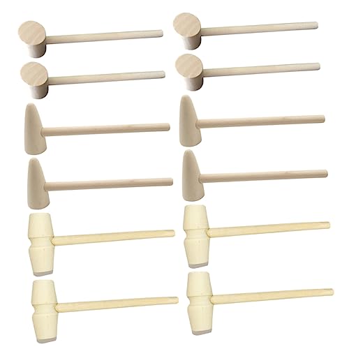 KOMBIUDA 15st Holzhammer Musical Kinderschlägel Pop-perlen Ratsche Mini-Pralinen Kleinkinder Planke Stapler Puzzle Beschäftigtes Brett Maschine Zappeln Kleine Holzschlägel Hölzern von KOMBIUDA