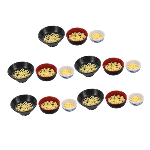 KOMBIUDA Authentisches Ramen-schüssel-Spielzeug Für Puppenhaus-spielset 15-teilig Realistische Miniatur-Lebensmittel-Requisiten Bastelschüssel von KOMBIUDA