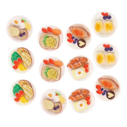 KOMBIUDA 18 STK Simuliertes Lebensmittelspielzeug Food-Modell Mini-basteldekore Mini-küchenszenendekor Miniatur-lebensmittelspielzeug Mini- -küchenzubehör Mini- -Dessert-Modell Harz von KOMBIUDA