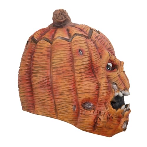 KOMBIUDA 1Stk Halloween-Maske blutige Masken gruseliges Cosplay Halloween-Haube Streich the hallow halloween mitgebsel kopfschmuck Halloween-Partymaske Cosplay-Kopfbedeckung Emulsion Orange von KOMBIUDA