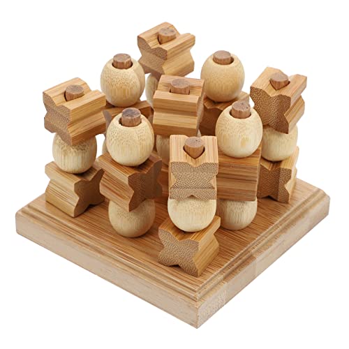 KOMBIUDA 1stk Dreidimensionales Toe Spiel Für Labyrinth-brettspiel Schach Schachbrett Schach-stapelspielzeug Pädagogisches Schachspielzeug Sudoku-Schach Bambus Brown von KOMBIUDA