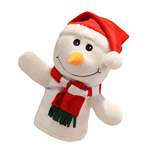 KOMBIUDA 1stk Santa Handpuppe Weihnachten Plüschtiere Tierpuppenhandschuh Fingerpuppe Spielzeug Weihnachten Stofftiere Tierisches Spielzeug Weiche Handspielzeuge Pp Baumwolle Weiß von KOMBIUDA