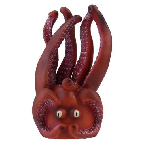 KOMBIUDA 1stk Tier Handpuppe Oktopus Handpuppe Meerestierpuppe Oktopus-Figur Tierkopffigur Fingerpuppenspielzeug Fingerpuppen Für Kleinkinder Coffee Umweltfreundliches Kunststoff-PVC von KOMBIUDA