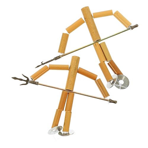 KOMBIUDA 2 Bamboo Man Materialpaket matschig zappeln Handpuppen-Materialset DIY Bastelset für handgefertigter Puppenbausatz Bastelzubehör selber Machen Eisen von KOMBIUDA