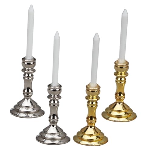 KOMBIUDA Kerzenständer Für Puppenhäuser Miniatur-kerzenhalter Metall Möbel Zubehör Kleine Heimdekorationen KOMBIUDA Kerzenständer Für Puppenhäuser Miniatur-kerzenhalter Metall Möbel Zubehör Kleine Heimdekorationen von KOMBIUDA