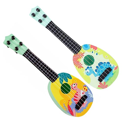 KOMBIUDA 2 Pcs Mini Gitarre Mini Musik Kunststoff Gitarre Imitation Gitarre Frühen Lernen Ukulele Kunststoff Gitarre Modell Ukulele Modell Abs von KOMBIUDA