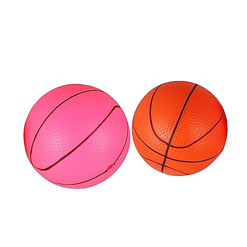 KOMBIUDA 2 STK Basketball kinderhandball Handball für kindergardinen Kindergartenkind Vorschule Kindergarten Funny Toys Hüpfball für Hüpfbälle für den Kindergarten PVC Orange von KOMBIUDA