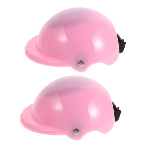 KOMBIUDA 2 STK Puppenhelm Helm Für Roller Scooter-helme 18-Zoll-puppenkostüm Puppenzubehör Für 18 Zoll 14-Zoll-puppenzubehör 18-Zoll-puppenzubehör Fahrradhelm Ersatzhelm Rosa Plastik von KOMBIUDA