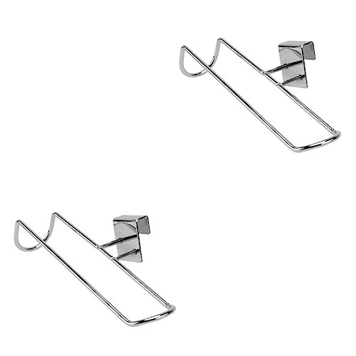 KOMBIUDA 2 STK Skate-Rack Ausstellungsständer für Schlittschuhhalter Skateboard Gestell Skate Shelves Platzsparende Schuhhalterung Schlittschuhaufhänger Halterung für Rollschuhe Silver von KOMBIUDA