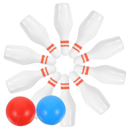 KOMBIUDA 2 Sätze -Bowlingkugel Blase Mini Dinge für kinderspielzeug Modellbau Toys spielwaren wundrrschön Verzierung Bowling Kleine Bowlingbahn aus Harz von KOMBIUDA