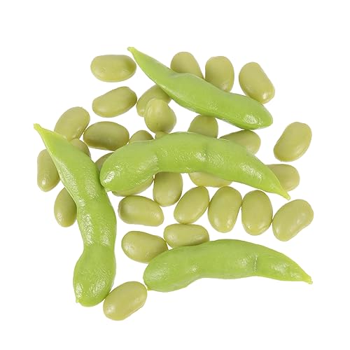 KOMBIUDA 2 Sätze Edamame simulieren grünes Spielzeug gefälschtes Edamame Kunstpflanze kindergardinen Kindergartenkind rustikale Küchendekoration gefälschte grüne Sojabohnen PVC Light Green von KOMBIUDA