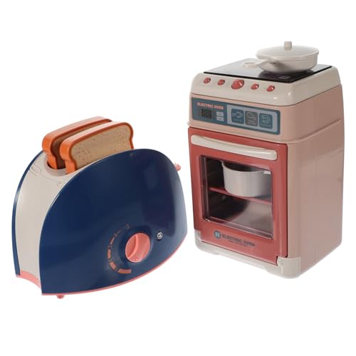 KOMBIUDA 2 Sätze Küchenutensilien Mini-Toaster Aus Kunststoff Spielzeug Geburtstagsgeschenk Spielzeug Für Haushaltsgeräte Küchenspielzeug Spielzeug Zum Brotbacken Schöner Ofen Plastik von KOMBIUDA