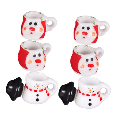 KOMBIUDA 2 Sätze Miniatur Schneemann Tee Set Miniatur Porzellan Teetassen Weihnachtsdekoration Puppenhaus Zubehör Kinderspielzeug KOMBIUDA 2 Sätze Miniatur Schneemann Tee Set Miniatur Porzellan Teetassen Weihnachtsdekoration Puppenhaus Zubehör Kinderspielzeug von KOMBIUDA