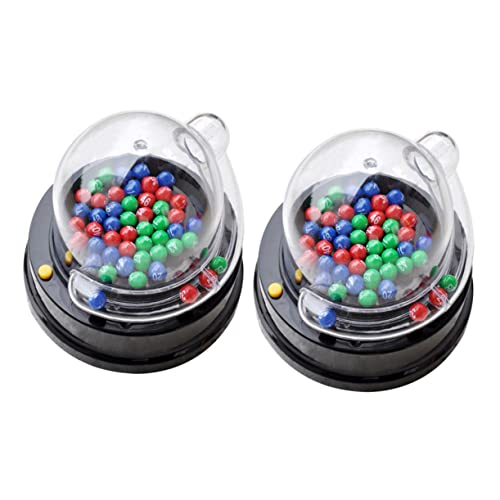 KOMBIUDA 2 Satz Lotteriemaschine Glücksmaschine Bingo-Ball-Maschine Bingomaschine mit Bällen Party Gadgets Party Accessoires Spielzeug Lottokugelmaschine Lotterie-Spielautomat pp-Material von KOMBIUDA