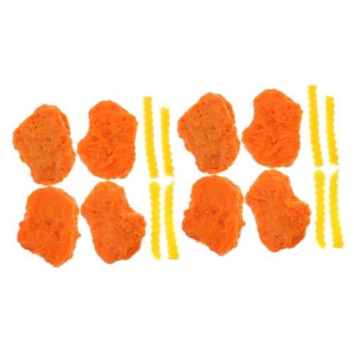 KOMBIUDA 2 Sets Realistische Künstliche Chicken Nuggets Lebensmittelmodell Für Zuhause Küche Ladendekor PVC-Material Geruchsneutral Sicher von KOMBIUDA