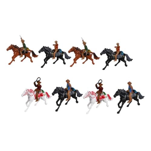 KOMBIUDA 2 Sets Western Cowboy Modell Spielzeug Spielfigur Charaktermodell Cowboy Actionfigur Figur Spielset Cowboy Modelle Figur Spielset Pferdefigur Kleine Figuren Reiterfigur Kunststoff von KOMBIUDA