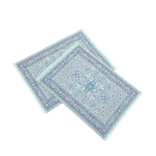 KOMBIUDA 2 Stück Dekor Boden Blumendecke Dekoration Winziger Teppich Stoff Spiel Mini Mit Vorgetäuschtem Vintage Puppenhaus Teppich Haus Für Miniaturdruck Teppiche Zubehör Puppe Rechteck KOMBIUDA 2 Stück Dekor Boden Blumendecke Dekoration Winziger Teppich Stoff Spiel Mini Mit Vorgetäuschtem Vintage Puppenhaus Teppich Haus Für Miniaturdruck Teppiche Zubehör Puppe Rechteck von KOMBIUDA
