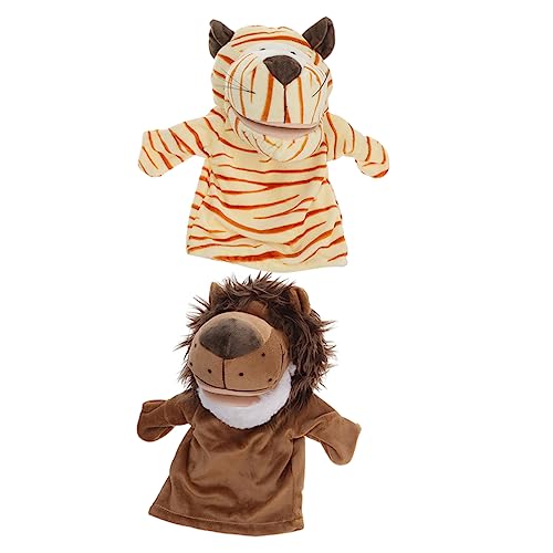 KOMBIUDA 2 Stück Handpuppe The Animals zoigltod Toys animarus Hand Puppet animanimals wischtelgeschenk Fingerpuppe Tierpuppen Cartoon-Tiere-Marionette PP Baumwolle von KOMBIUDA