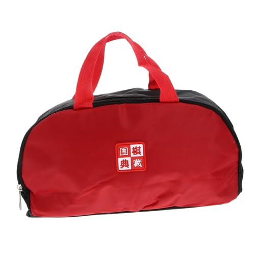 KOMBIUDA 2 Stück Karton Aufbewahrungstasche Schachtasche Taschen Für Brettspiele Schicke Reisetasche Perlen Boxen Tasche Spielzubehör Gehen Gobang-Spiel Rot Polyester von KOMBIUDA