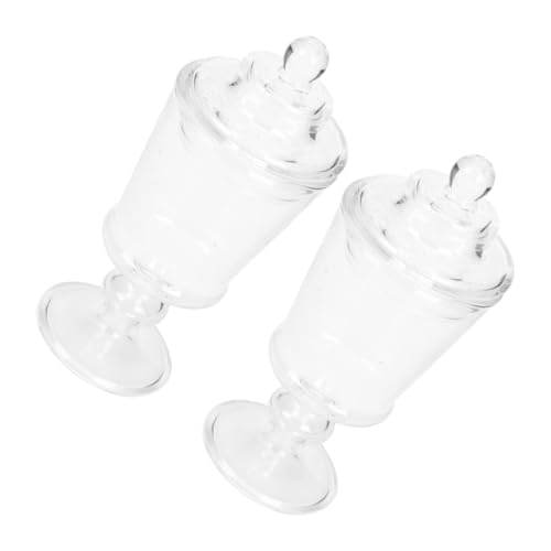 KOMBIUDA 2 Stück Maßstab Kleine Klare Bonbondosen mit Deckeln Miniature Glasbehälter für Puppenhaus Dekoration und Miniatur Bar Zubehör KOMBIUDA 2 Stück Maßstab Kleine Klare Bonbondosen mit Deckeln Miniature Glasbehälter für Puppenhaus Dekoration und Miniatur Bar Zubehör von KOMBIUDA