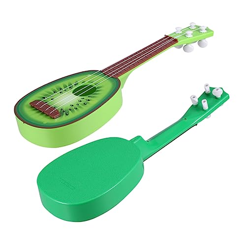 KOMBIUDA 2 Stück Mini Fruchtgitarren Mini Gitarre Gitarren Für Anfängerinstrument Gitarrenmodell Simulation Musikinstrument Ukulele Kinderspielzeug Grüner Kunststoff von KOMBIUDA