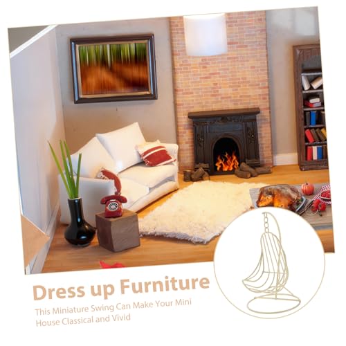 KOMBIUDA 2 Stück Miniatur Hängesessel aus Robustem Metall Rustikales Design Vielseitig als Puppenhaus Möbel Fotorequisite DIY Dekoration für Kleine Häuser und Gartenszenen KOMBIUDA 2 Stück Miniatur Hängesessel aus Robustem Metall Rustikales Design Vielseitig als Puppenhaus Möbel Fotorequisite DIY Dekoration für Kleine Häuser und Gartenszenen von KOMBIUDA