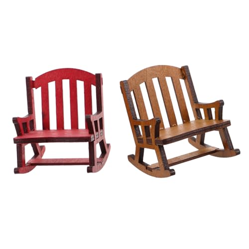 KOMBIUDA 2 Stück Miniatur Schaukelstühle aus Naturholz Handgefertigte Puppenhaus Möbel Natürliche Holzstruktur Rustikale Miniatur Dekoration für Puppenhaus und Fotografie Requisiten KOMBIUDA 2 Stück Miniatur Schaukelstühle aus Naturholz Handgefertigte Puppenhaus Möbel Natürliche Holzstruktur Rustikale Miniatur Dekoration für Puppenhaus und Fotografie Requisiten von KOMBIUDA